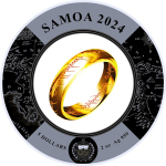 2 oz Silber + 0.2 g Gold Samoa 2024 - Der Eine Ring 3-Dimensional - GLOW-in-the-DARK - Herr der Ringe - PROOFLIKE -Top-Edition 2024