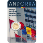 2 Euro Andorra 2023 - 30 JAHRE UNO-BEITRITT 2023 IN COINCARD