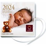 Österreich 3,88 Euro 2024 Coin Card - Babysatz - Babies Erste Münzen - HGH Handgehoben