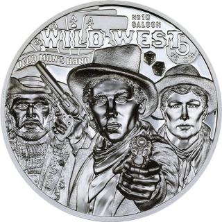 1 oz Cook Islands 2024 Proof - Legenden des Wilden Westen - WILD BILL HICKOK - Legends of Wild West - 5$
