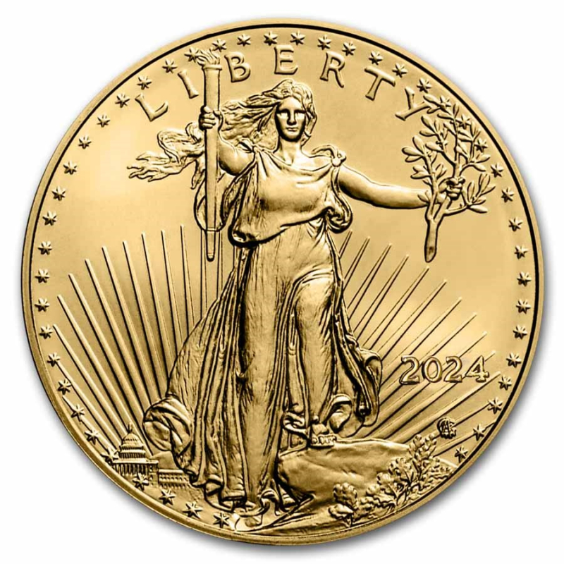 1/4 Unze Gold USA 2024 BU - Eagle - Liberty - 10 US$