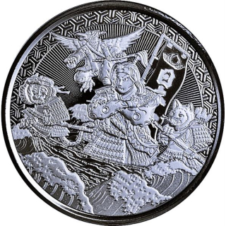 1 Unze Silber Samoa 2021 BU - Die Abenteuer des MOMOTARO  - Ukiyoe Style - Die Legendes Japans - 2 $