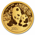 15 g Gold Panda 2024 BU - 200 Yuan