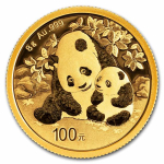 8 g Gold Panda 2024 BU 100 Yuan