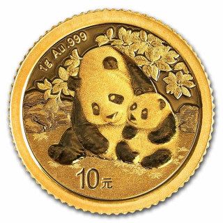 1 g Gold Panda 2024 BU 10 Yuan