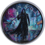 1 oz Kanada Maple Leaf 2023 - CYBERPUNK REAPER -  Grim Reaper - Armageddon der Zukunft - Black Ruthenium Color - * Ausgabe 1