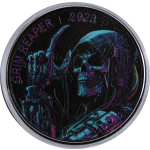 1 oz Kanada Maple Leaf 2023 - CYBERPUNK REAPER -  Grim Reaper - Armageddon der Zukunft - Black Ruthenium Color - * Ausgabe 1