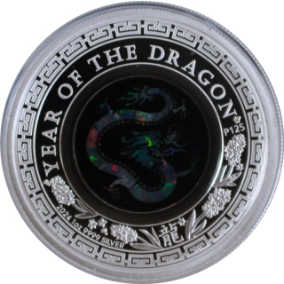 AURINUM*TOP*ANGEBOT** 1 oz Australien 2024 OPAL Proof - DRACHE - JAHR des DRACHEN - LUNAR DRACHE - 1 AU$ - Opaldrache - 1 AU$