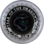 Einzelstück** 1 oz Australien 2024 OPAL Proof - DRACHE - JAHR des DRACHEN - LUNAR DRACHE - 1 AU$ - Opaldrache - 1 AU$