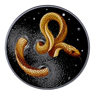 1 oz Kamerun 2024 Dark Gilded Proof -  HERPETON SNAKE SCHLANGE - 1000 Francs  - Auflage 499 !