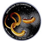 1 oz Kamerun 2024 Dark Gilded Proof -  HERPETON SNAKE...
