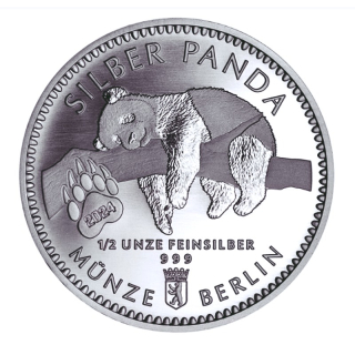 NEU* 1/2 Unze Silber - Panda Berlin - 2024 BU - Coin Card - die neuen Berliner Pandas
