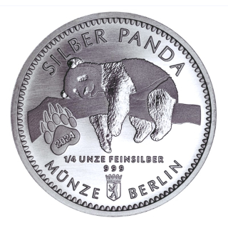 NEU*  1/4 Unze Silber - Panda Berlin - 2024 BU - Coin Card - die neuen Berliner Pandas
