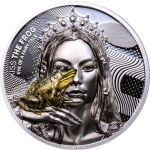 2 oz Cook Islands 2023 Proof - PRINZESSIN & Der FROSCH - Froschkönig - Das MAGISCHE AUGE - Kiss the Frog : Eye of a Fairytale  - 10$