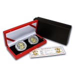 AURINUM*SUMMER*SALE** 2 x 1 oz Palau 2012 Gilded Proof -...
