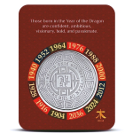 NEU* 1 oz Silber Round 2024 Coin Card - DRACHE - Jahr des...