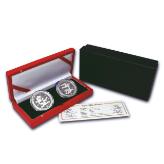 AURINUM*SUMMER*SALE** 2 x 1 oz Palau 2012 Proof - DRACHE - Jahr des Drachen - Silber  Lunarserie - 5$