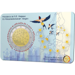 Belgien 2 Euro 2024 BU Coin Card -  EU-Ratspräsidentschaft - Wallonisch