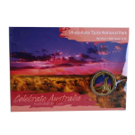 AURINUM**Winter*SALE** Australien 1$ Celebrate Australia 2012 - KOMODOWARAN - ULURU-KATA TJUTA Nationalpark - Unesco Weltkulturerbe - Coin Card - Deutsche Infokarte