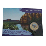 AURINUM**Winter*SALE** Australien 1$ Celebrate Australia 2009 - KROKODIL - Northern Territory - Unesco Weltkulturerbe - Coin Card - Deutsche Infokarte
