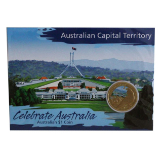 AURINUM**Winter*SALE** Australien 1$ Celebrate Australia 2009 - CANBERRA - Capital Territory - Unesco Weltkulturerbe - Coin Card - Deutsche Infokarte