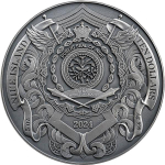 5 oz Silber Niue 2024 Antique - UKRAINE ST MICHAEL ARCHANGEL Patron von Kiew  - Antique Finish - 10 NZ$ - Ukraine SonderEdition