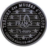 20 g Silber Frankreich 1,5 Euro 1996 Proof - 10 Francs -...