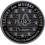 22,2 g Silber Frankreich 1996 Proof -GOYA Die Bekleidete...