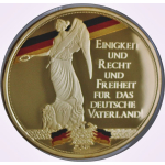 110 g Kupfer Vergoldet Proof - Deutschland Nationalhymne...
