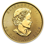 1/2 Unze Gold MAPLE LEAF 2024 -Kanada - BU 20 CA$ -...