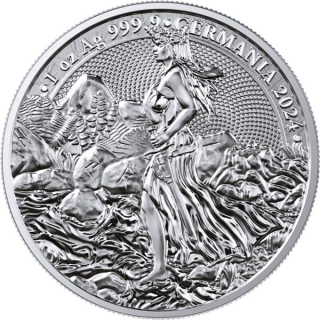 wieder bestellbar* 1 oz Germania Mint 2024 BU - LADY GERMANIA - Die Heldin Germaniens - Silber-Serie Ausgabe 5