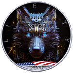NEU* 1 oz Silber USA 2024 American Eagle - KI CYBER WOLF - Liberty - Künstliche Intelligenz Ausgabe 6 - Color farbig