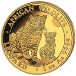 1 Unze Gold Somalia 2024 BU - LEOPARD - African Wildlife...