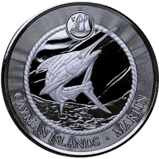 ab Lager Top Angebot** 1 oz Cayman Island 2023 - MARLIN SPEERFISCH - Silber Prooflike - 1$
