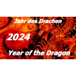 1/2 Unze Silber Australien 2024 Color BU - DRACHE - JAHR des DRACHEN - LUNAR DRACHE - 50 AUCent - Silberdrache farbig