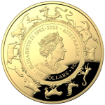 1 oz GOLD Australien 2024 Proof - DRACHE DOME SHAPE - Jahr des Drachen - Lunar serie - 100 AUD - Auflage 250