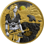 NEU* 1 Unze Silber Germania Mint 2024 - SOLVEIG WALKÜRE - Ruthenium Multimetall-Edition - Germanische Sonnengöttin - Odins Töchter -  Serie Valkyries Ausgabe 3