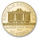 1/10 Unze Gold Wiener Philharmoniker Österreich 2024 BU