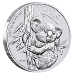 1 oz Australien KOALA 2024 BU - Silber - 1 AU$ - Perth Mint Koalaserie 2007 -20xx - Erstmals mit King Charles ! - SpotPreisAbhängig