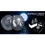 1 oz Niue 2024 Black Proof - ZWERG-PINGUIN - Fairy Penguin Australien bei Nacht Serie - Black Proof Platinveredelt 1 $