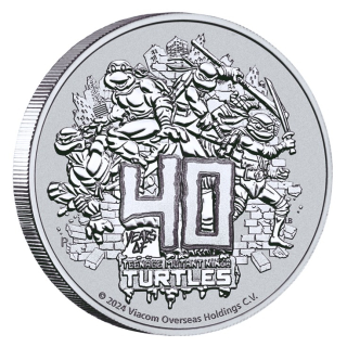 NEU* 1 oz Tuvalu 2024 BU - Teenage Mutant Ninja Turtles - 1 AU$ - Perth Mint Premium Anlagemünze