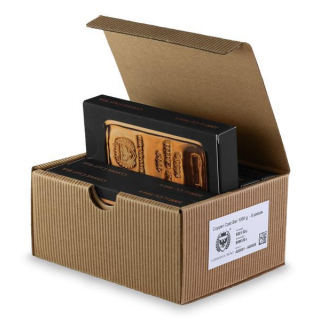 1 kg = 1000 g Kupferbarren Germania Mint - Hologramm mit