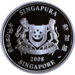 20 g Silber Singapur 2008 Proof - Grand Prix Singapore Formel 1 - 50 S$ - EINZELSTÜCK !