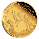 0,5 g Gold Mini Roo 2024 BU Australien 2 AUD Coin Card