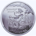 NEU* 1 oz Fiji 2024 Prooflike - STEAMBOAT WILLIE - MICKY MAUS - Wappenseite mit Micky & Minnie Maus ( mit Pumps ) - 50 cent