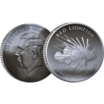 NEU* 1 oz Pitcairn 2023 BU - LIONFISH - Marine Life Kollektion - silber 2 NZ$ - nur wenige !