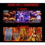2 oz Silber Gussbarren 2024 - AVARITIA / AVARICE & Die Sieben TODSÜNDEN - 2. Der Geiz - Antique Finish Color - 2. Ausgabe