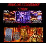 AURINUM*SUMMER*SALE** 2 oz Silber Gussbarren 2024 - AVARITIA / AVARICE & Die Sieben TODSÜNDEN - 2. Der Geiz - Antique Finish Color - 2. Ausgabe
