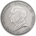 2 oz Cook Islands 2024 - IRON MAIDEN - Buch der Seelen - Book of Souls - Coin Invest Edition