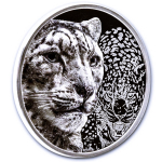 1 oz Mongolei 2024 Proof - SCHNEE-LEOPARD - Snow Leopard - Serie Wilde Mongolei - Coin Invest Liechtenstein Edition